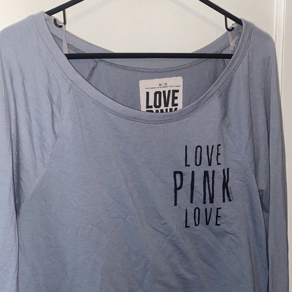 Victoria’s Secret Pink long sleeve off the shoulder top - Picture 2 of 6
